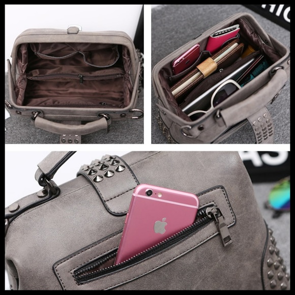 NEW HELENA Studded Tote Crossbody - Picture 6 of 8